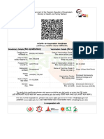 Covid-19 Vaccine Certificate