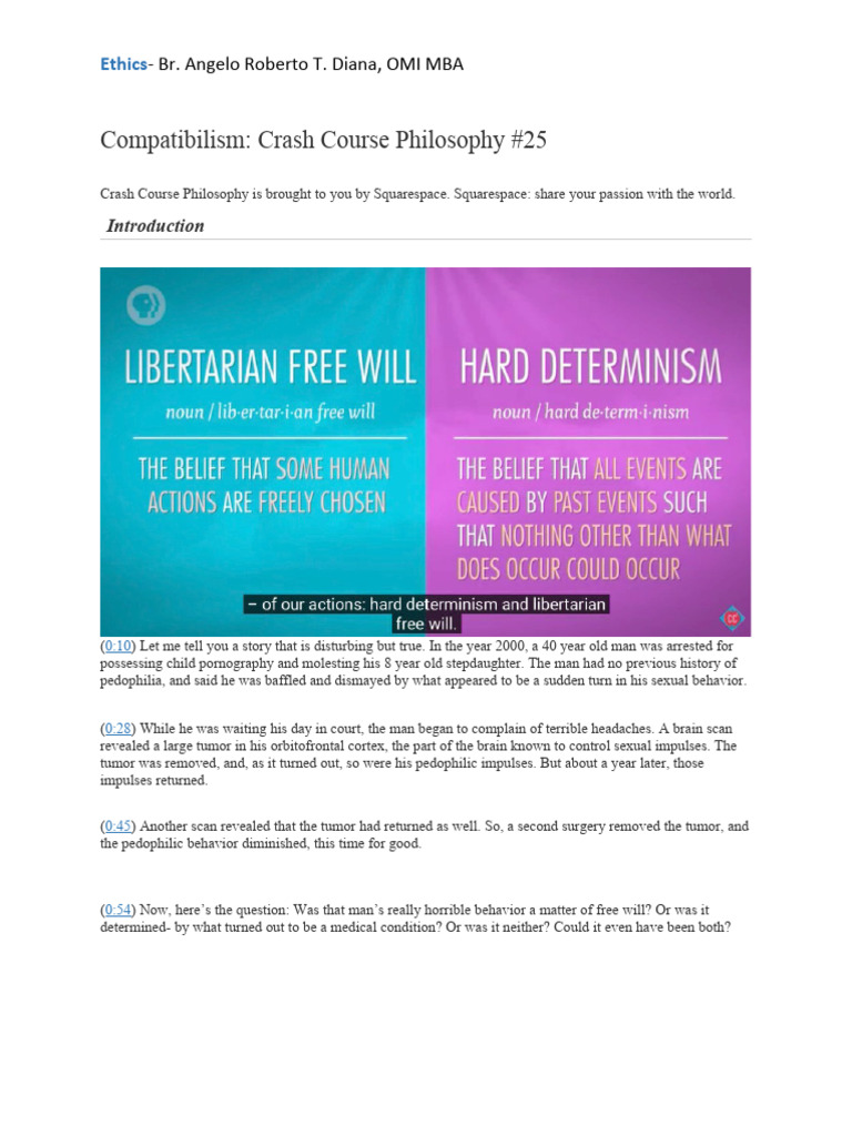 # 25 Compatibilism PDF Free Will Metaphysics Of Mind