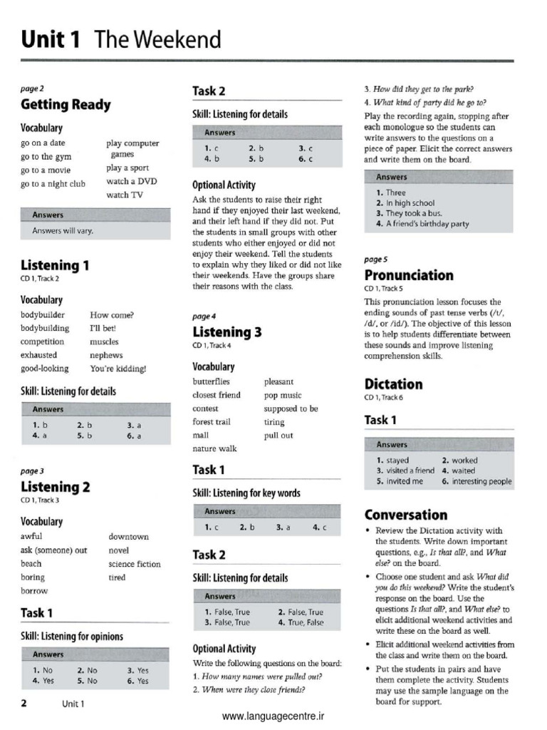 Tactics for listening developing answer key www languagecentre ir pdf