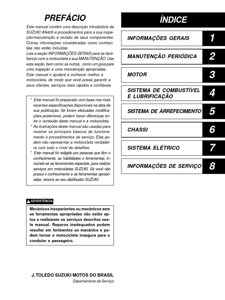 スズキ バーグマン400 (AN400A) サービスマニュアル Suzuki 2019 Burgman 400 Scooters Service Manual