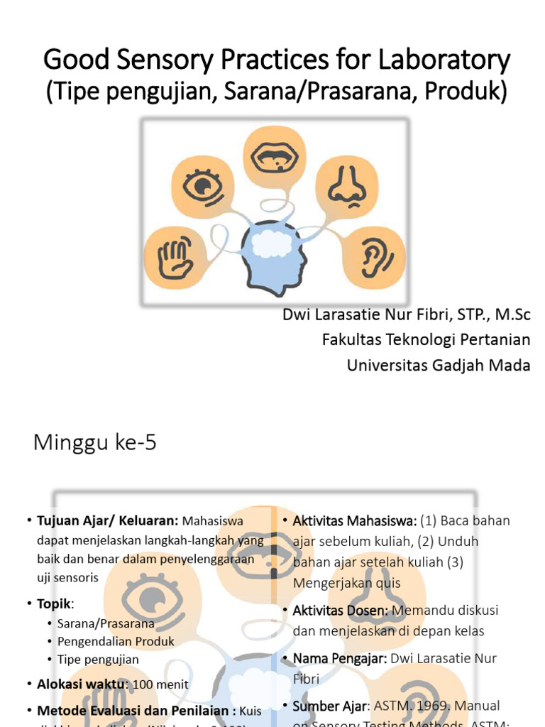 Praktik Sensoris Baik di Laboratorium | PDF | Karier & Perkembangan ...