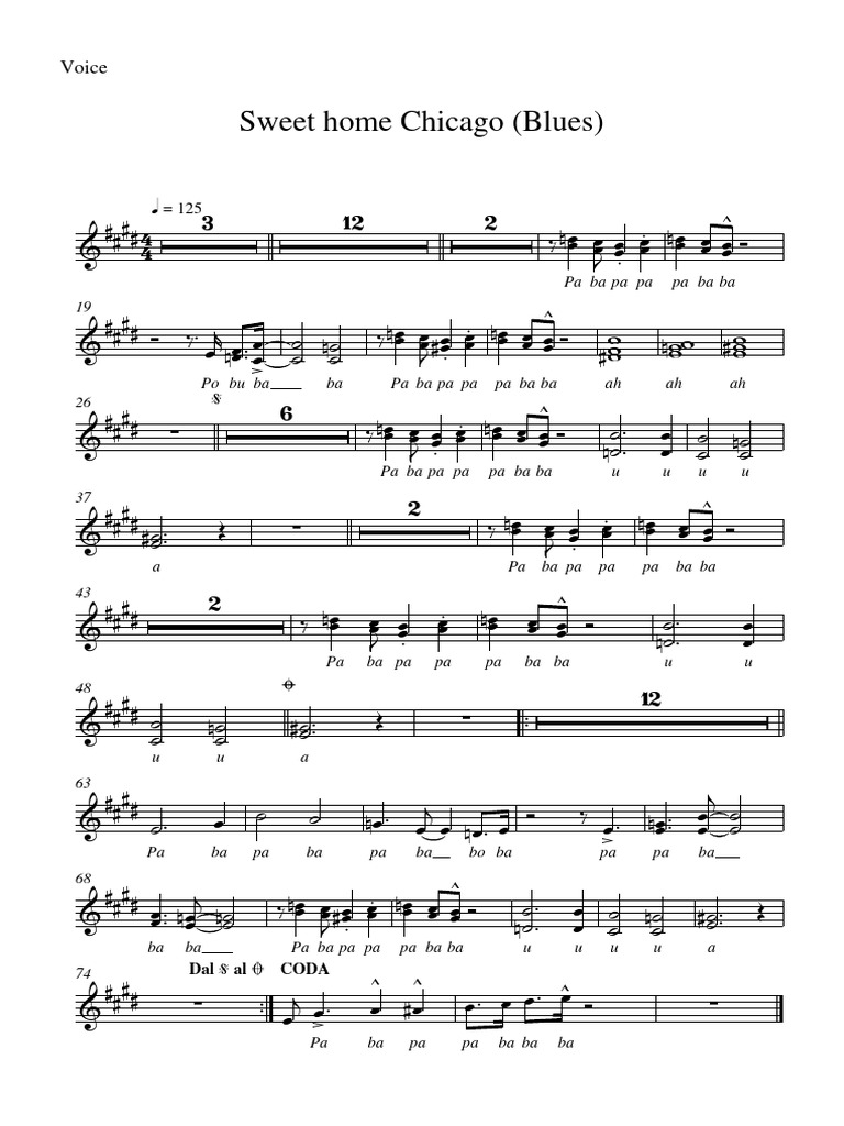 Sweet Home Chicago PDF