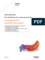 Teaching Pack, The Distillation of A Carbonated Drink Cambridge IGCSE Combined Science 0653