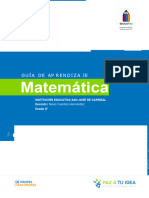 Guia de Aprendizaje de Sexto Grado Matematicas. de Profes para Profes