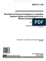Simulation of Pressure Pulsations in A Gasoline Injection System and Development of An Effective Damping Technology