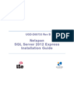 UGD-D00733 Netspan SQL Server 2012 Express Installation Guide Rev B