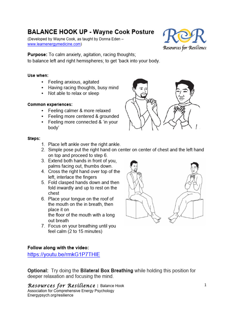 Wayne Cook Posture for Anxiety Relief | PDF