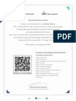 Curso de Cirurgia e Traumatologia Bucomaxilofacial 2 Edição (Inscrições Abertas) - Declaração de Inscrição 88470