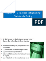 LECTURE9 FactorsInfluencingDividendPolicy