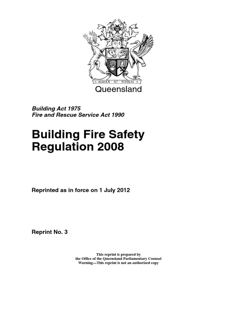 Building Fire Safety Regulation 2008 PDF Emergency Evacuation