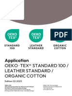 OEKO-TEX STANDARD 100 Application - de