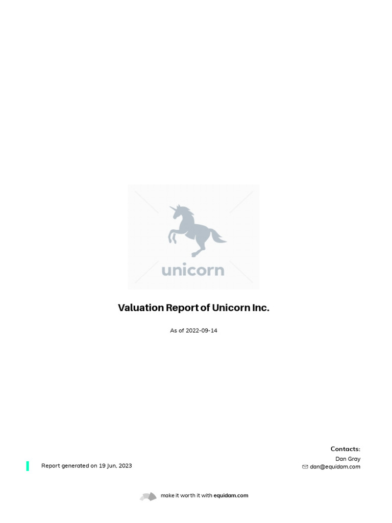 Equidam Valuation Report Sample | PDF