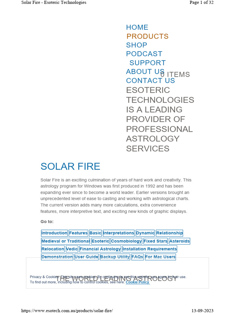 Solar Fire Astrology Software Overview | PDF | Astrology | Astronomy