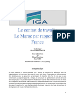 Le Contrat de Travail Le Maroc Par Rapport À La France