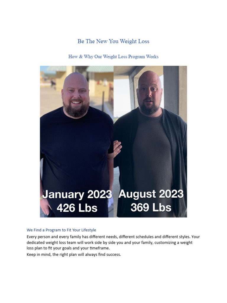 Be The New You Weight Loss PDF