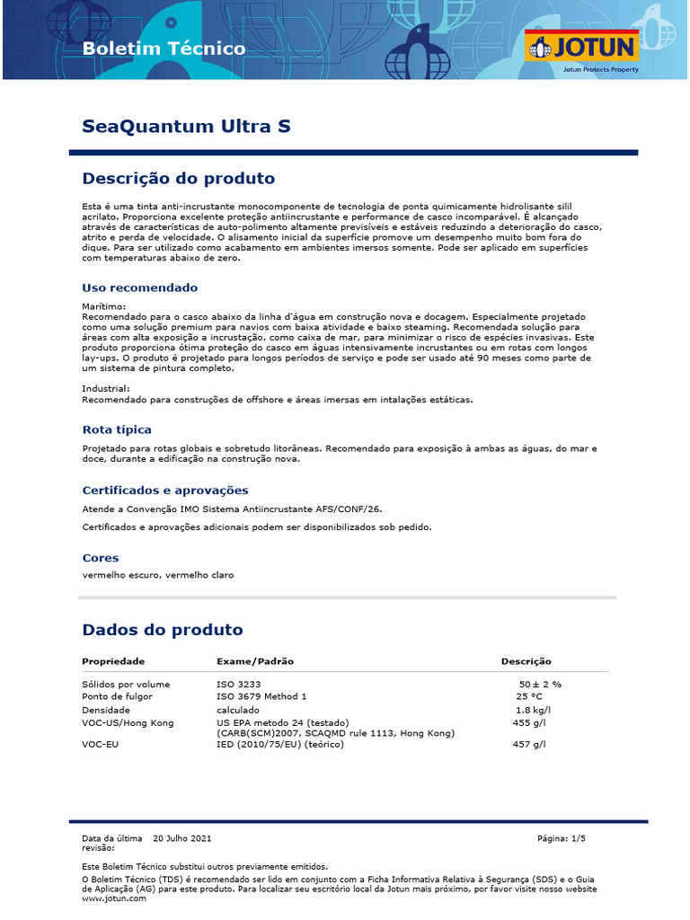 Tinta Antiincrustante SeaQuantum Ultra S | PDF | Tinta | Química