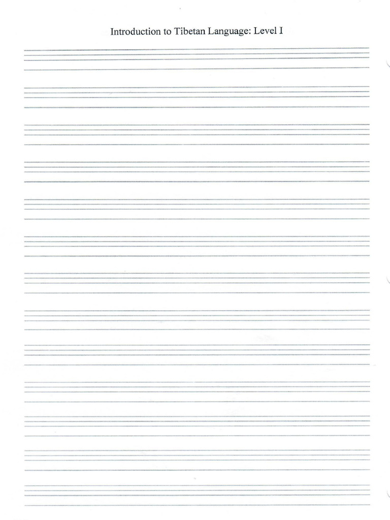 Tibetan Calligraphy Paper | PDF