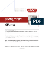 BROILLER MPB94 NIECO Manual Técnico