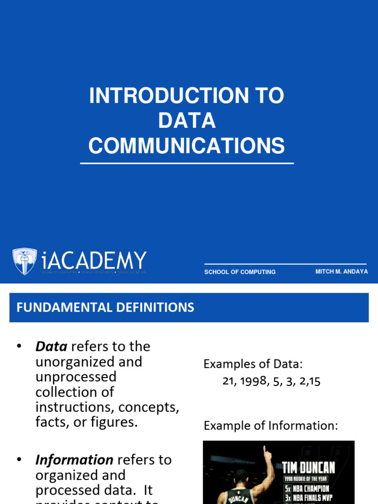 Introduction to Data Communications | PDF | Usb | Duplex ...