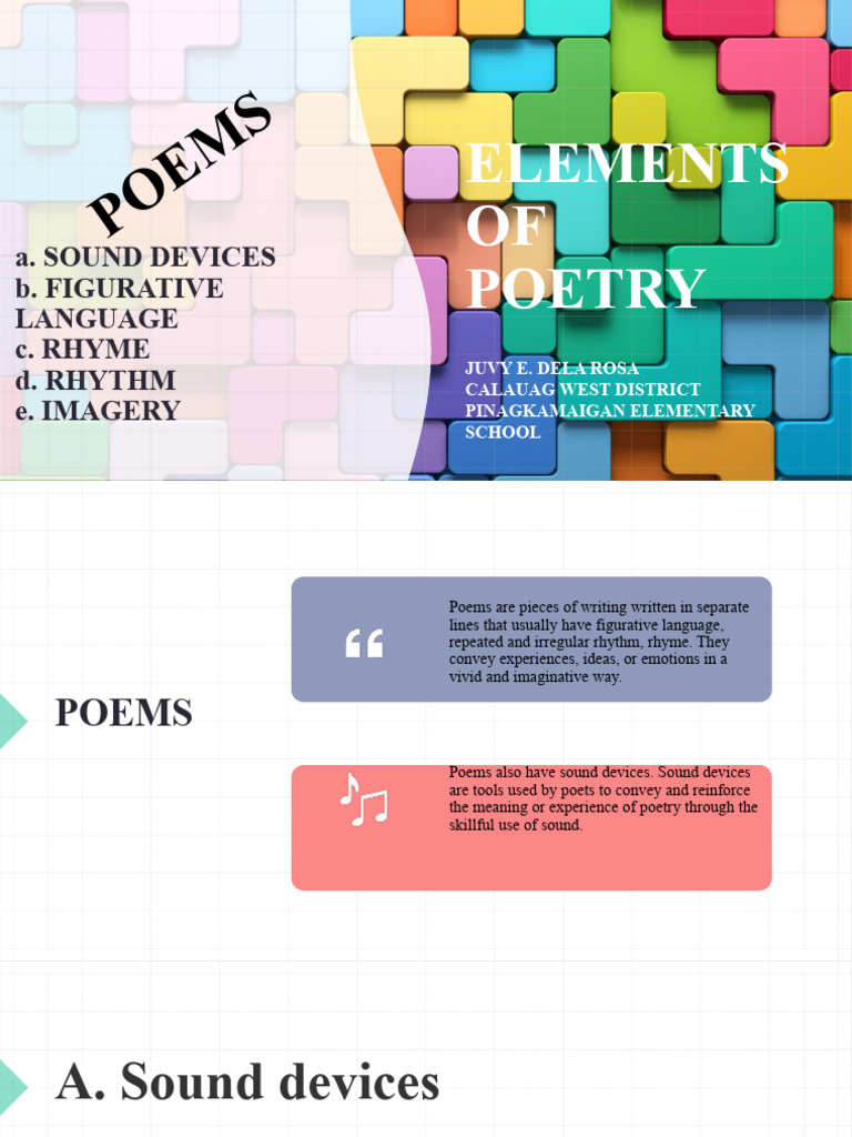 Elements Of Poetry Pdf Poetry Syllable