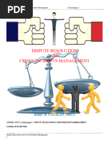 DISPUTE Resolution 