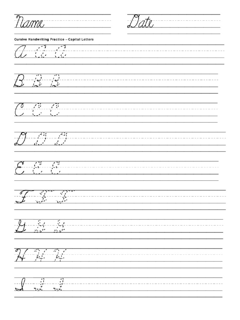 Cursive Writing | PDF