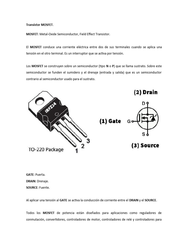 Funcionamiento MOSFET PDF