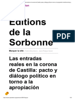 Éditions de La Sorbonne: Las Entradas Reales en La Corona de Castilla: Pacto y Diálogo Político en Torno A La Apropiación