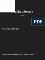 Media Literacy: Name