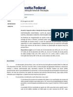 Solução de Consulta 202 Participações Societárias. Custo de Aquisição. Integralização de Capital