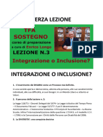 Integrazione o Inclusione - LEZIONE N.2 (TFA SOSTEGNO)