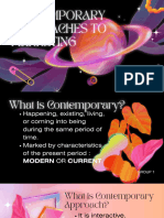 Contemporary Approaches