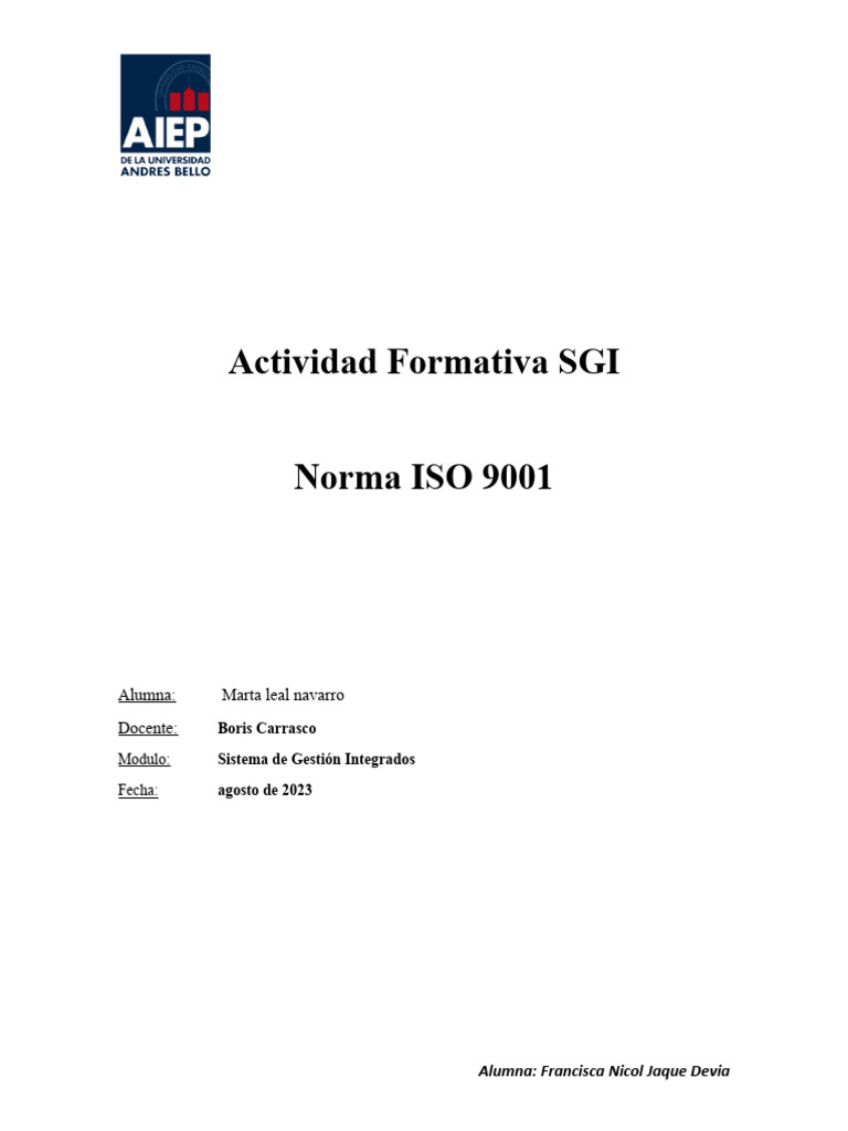 Guía sobre la Norma ISO 9001 y SGC | PDF | Calidad (comercial ...