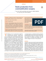 Waste Production From Phacoemulsification Surgery - 2019