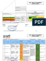 Risk / Impact Assessment Control Sheet: GRP Pipe Installation Work at Nad Al Shiba