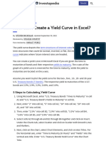 How Can I Create A Yield Curve in Excel