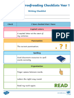 Editing and Proofreading Checklist