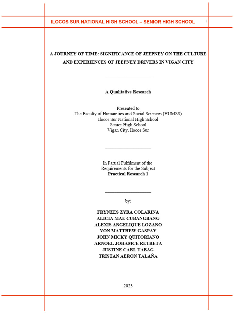 A Journey of Tim1 | Download Free PDF | Methodology | Transport