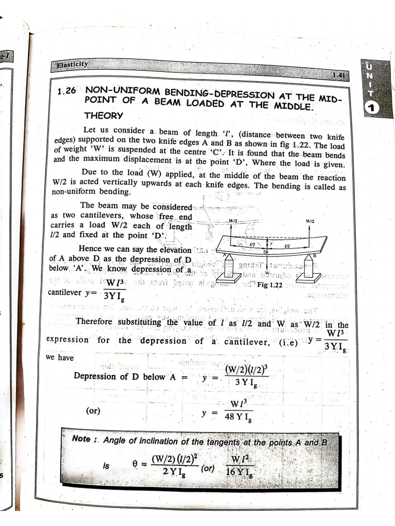 Non Uniformly Bending Notes | PDF
