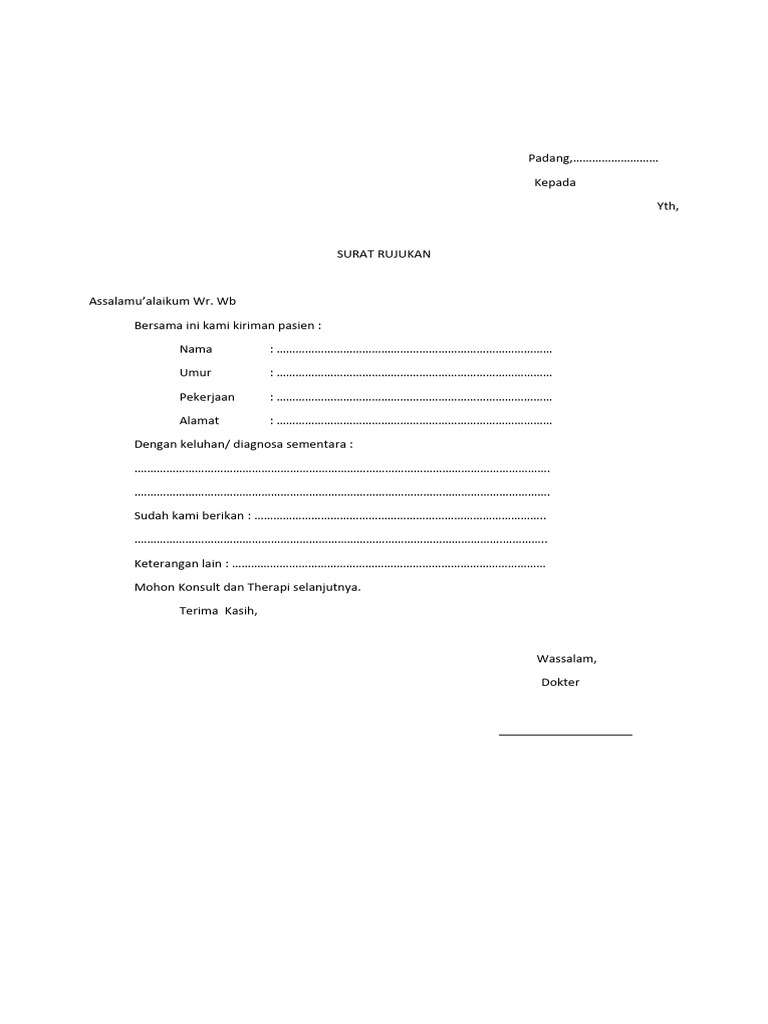 Surat Rujukan Pasien HIV ARV | PDF