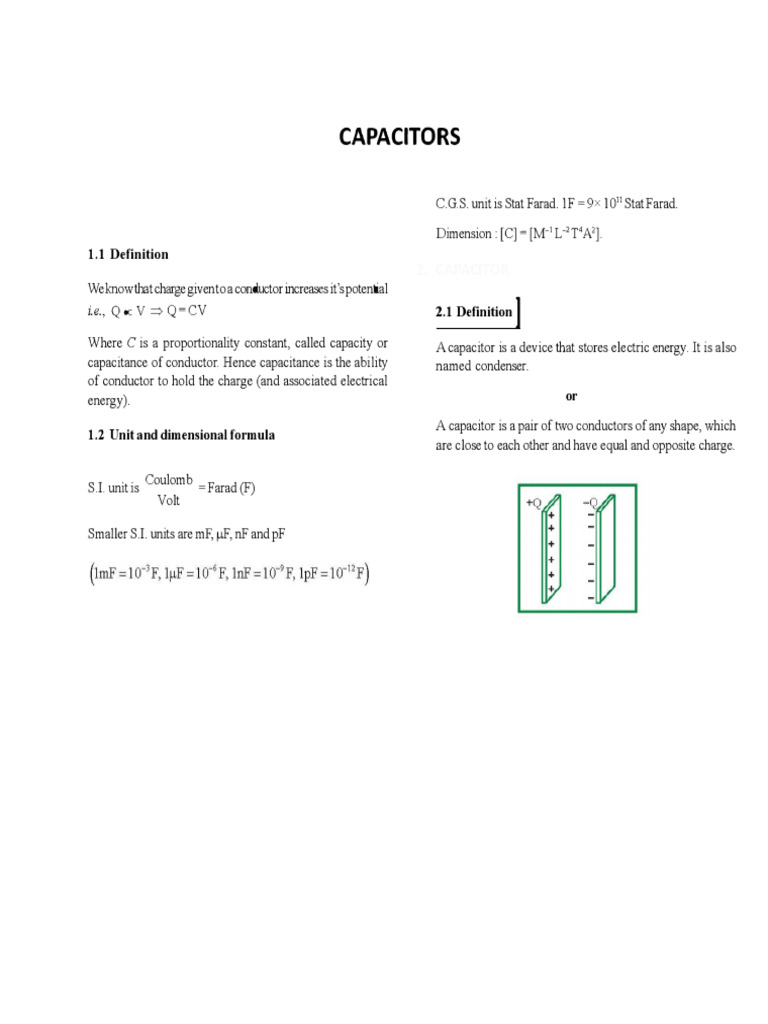 02 Capacitors Theory PDF
