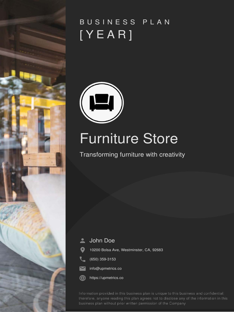 Furniture Store Business Plan Example | PDF | Value Added Tax | Marketing