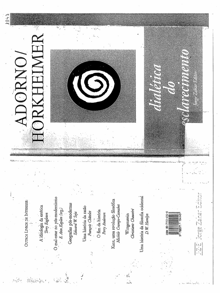 A Industria Cultural, Theodor W. Adorno e Max Horkheimer | PDF