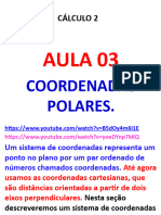 Aula 3 Cálculo 2 Coordenadas Polares