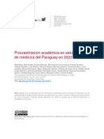 Procrastinación Académica en Estudiantado de Medicina Del Paraguay en 2022