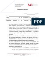 Ejemplo Consentimiento Informado para Evaluacion o Inicio de Terapia