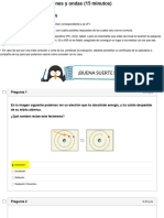 Pregunta 1: Ionización Excitación Reflexión Radiación Cherenkov