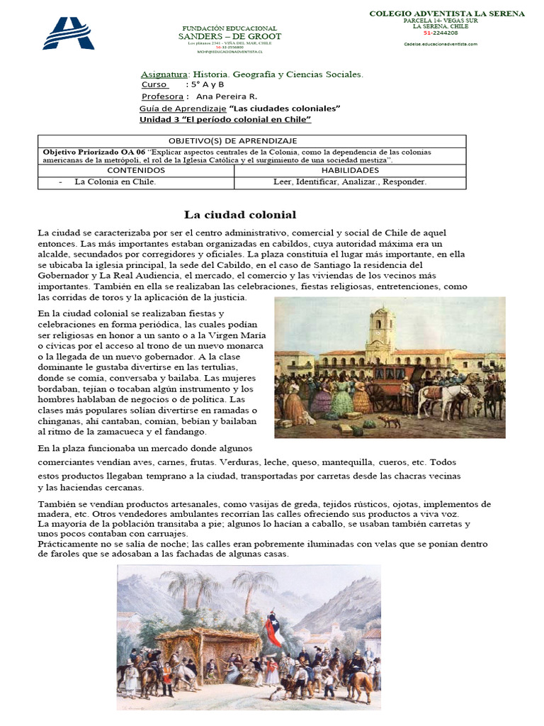 Ciudades Coloniales en Chile | PDF | Chile | Nueva españa