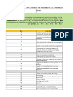 Preferencias Universitarias Cuestionarios