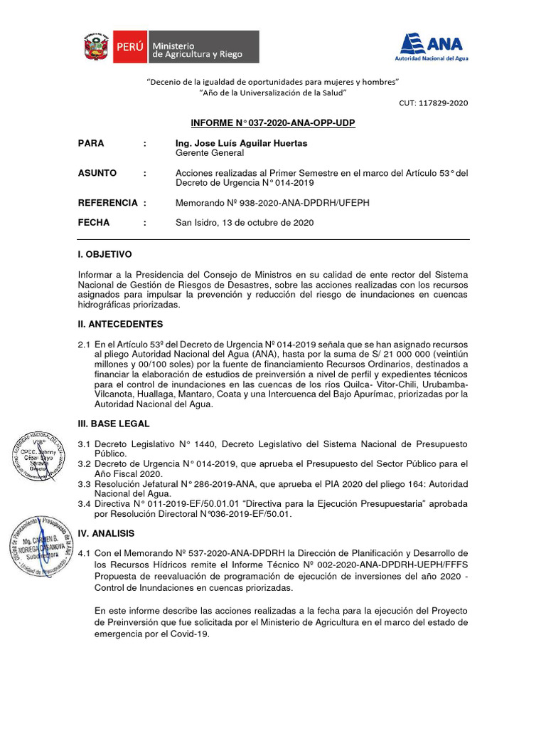 Informe 037 | PDF | Inundar | Ciencia medioambiental
